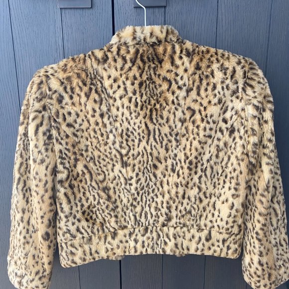 ABS by Allen Schwartz | Faux Fur Animal Print Jacket - Picture 2 of 3
